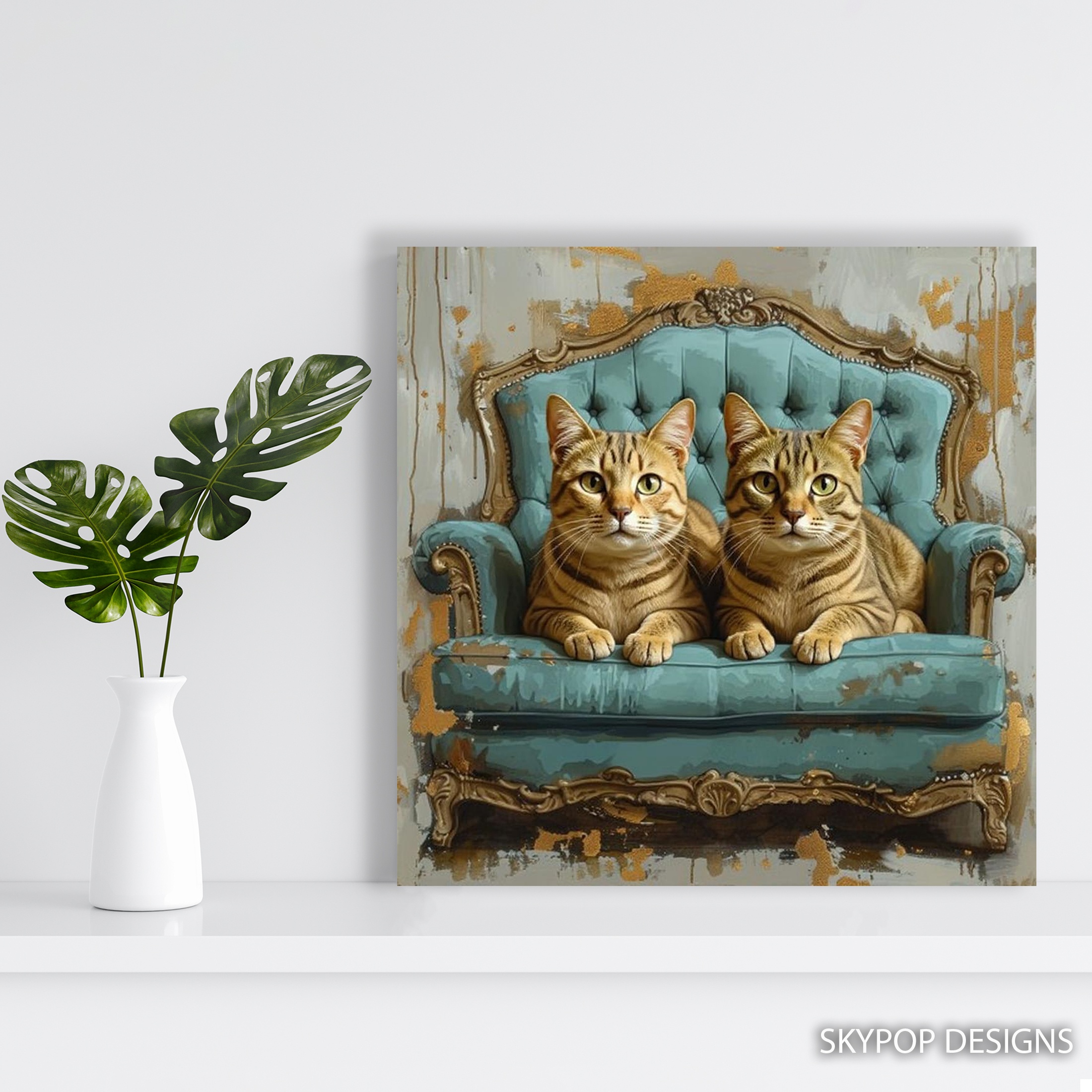 5.jpg Twin Cats Art