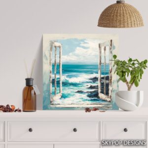 Ocean Window View Art
