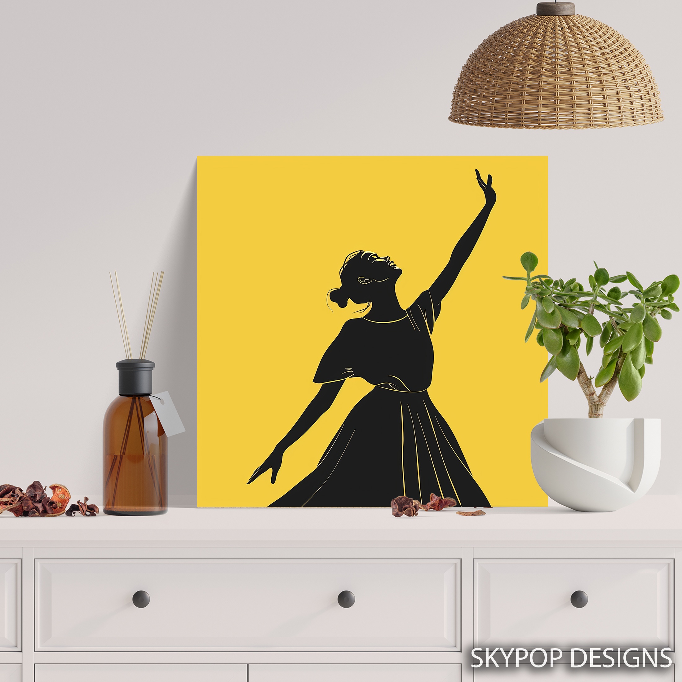 5.jpg Joyful Dancer Silhouette Art