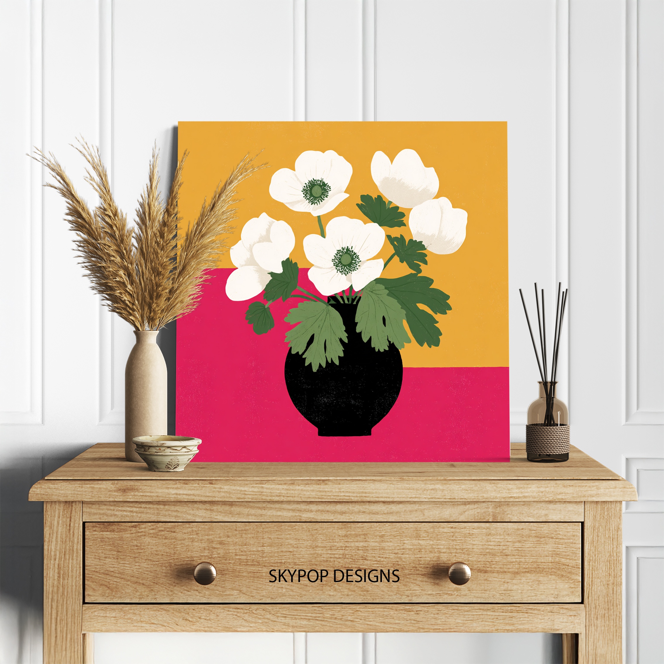 5.jpg White Anemone Flower Art