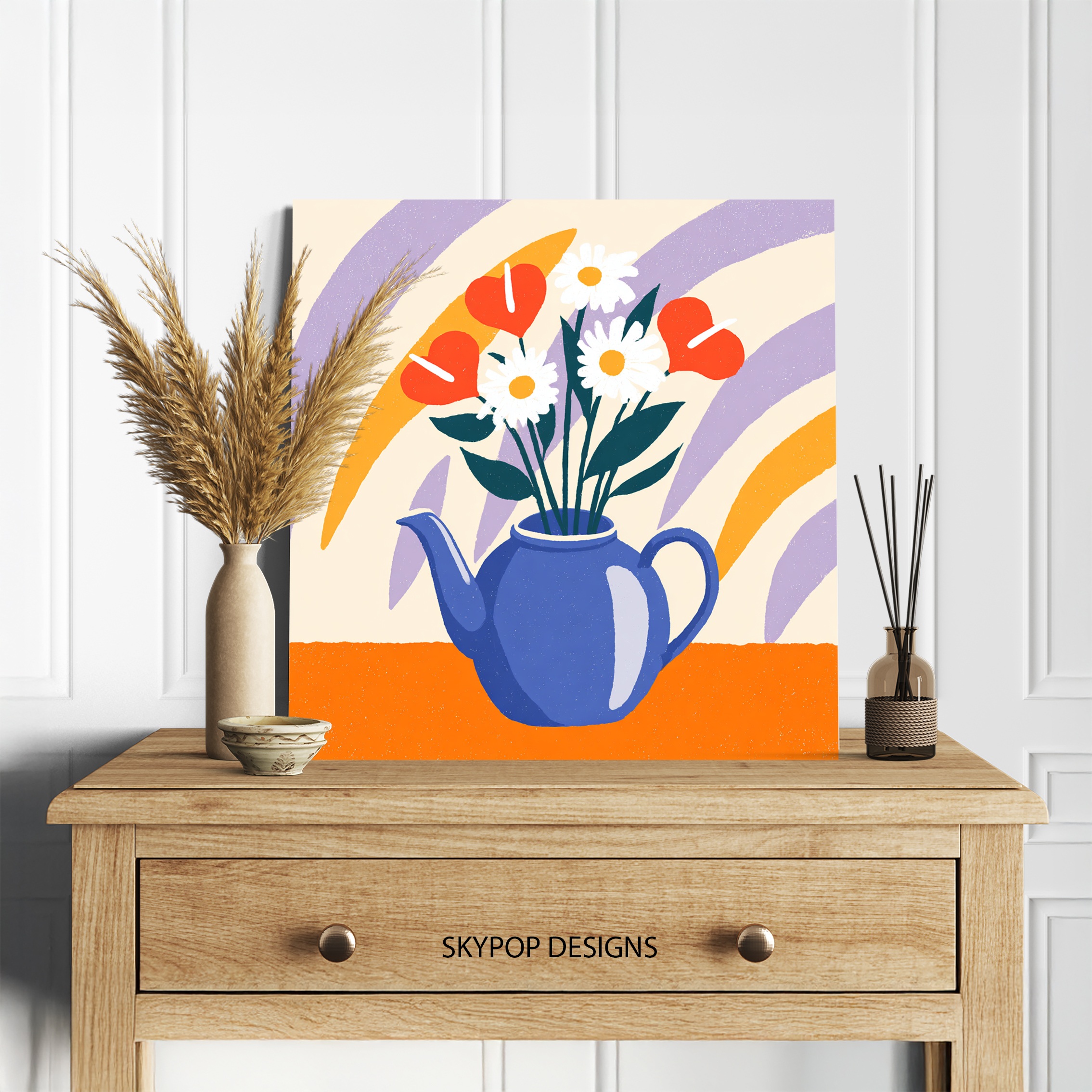 5.jpg Teapot Flower Bouquet Art