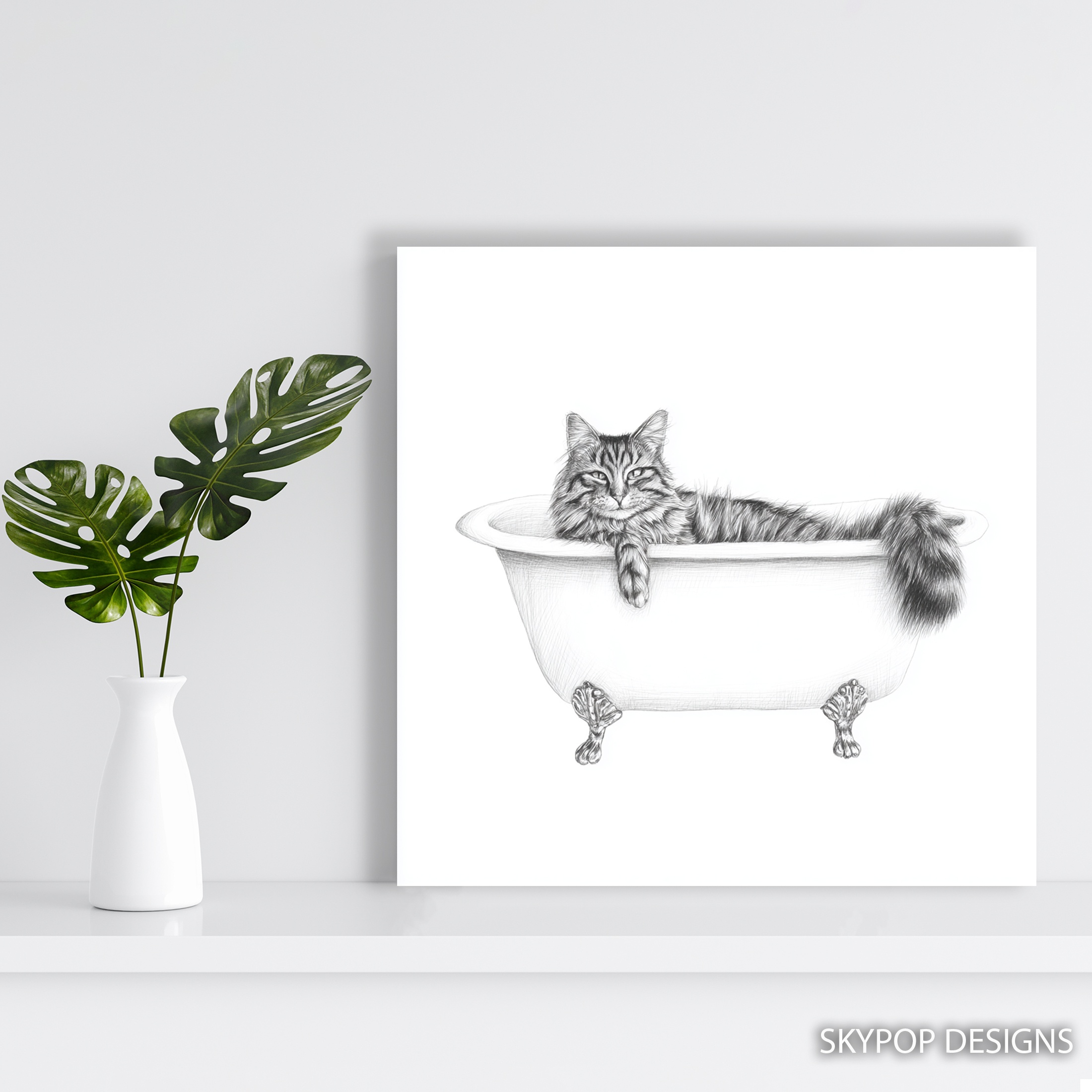 5.jpg Cat Bathtub Art
