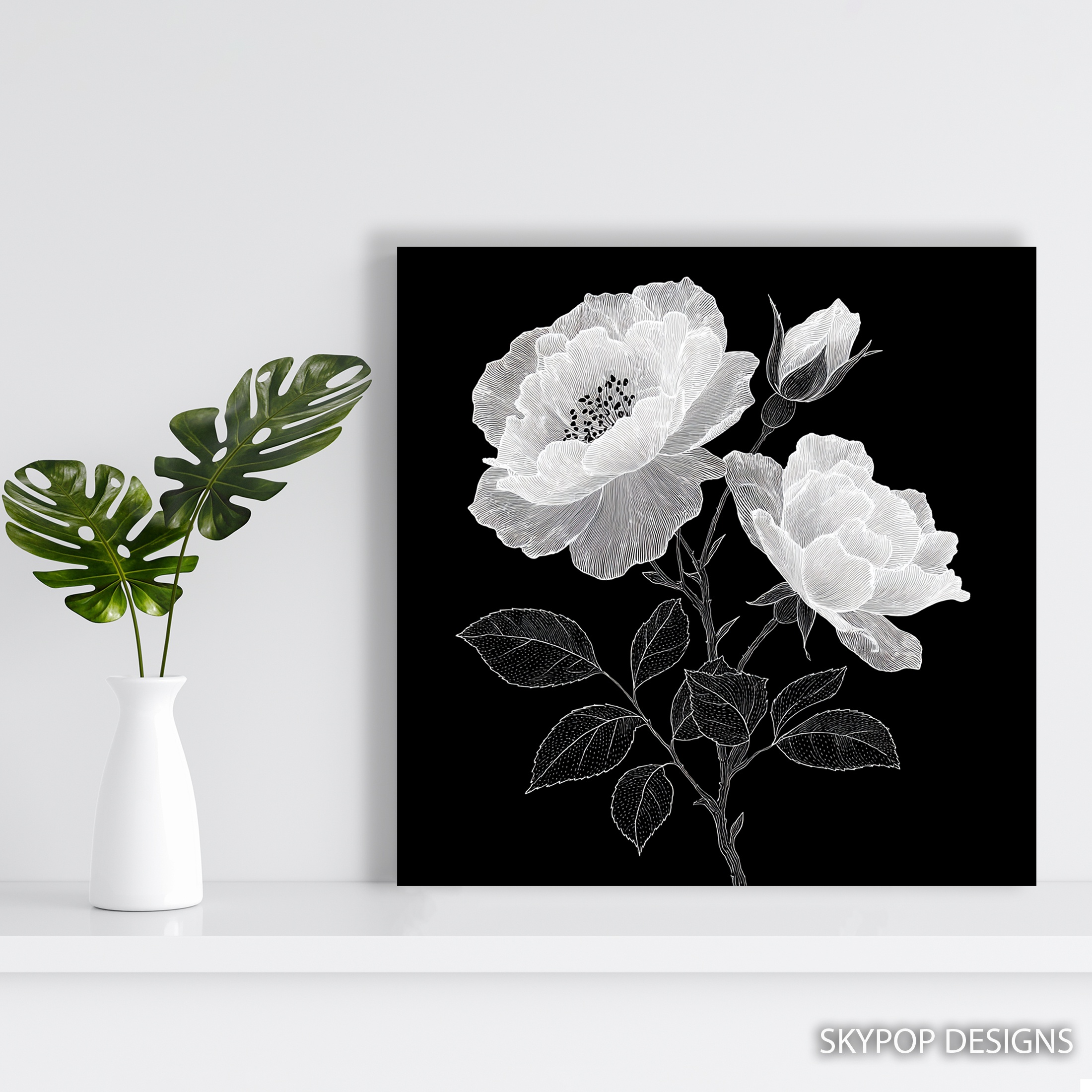 5.jpg Elegant Rose Sketch Art