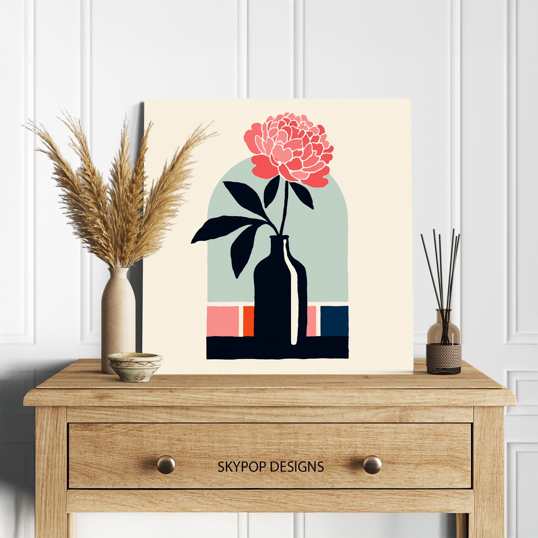 5.jpg Peony Silhouette Art