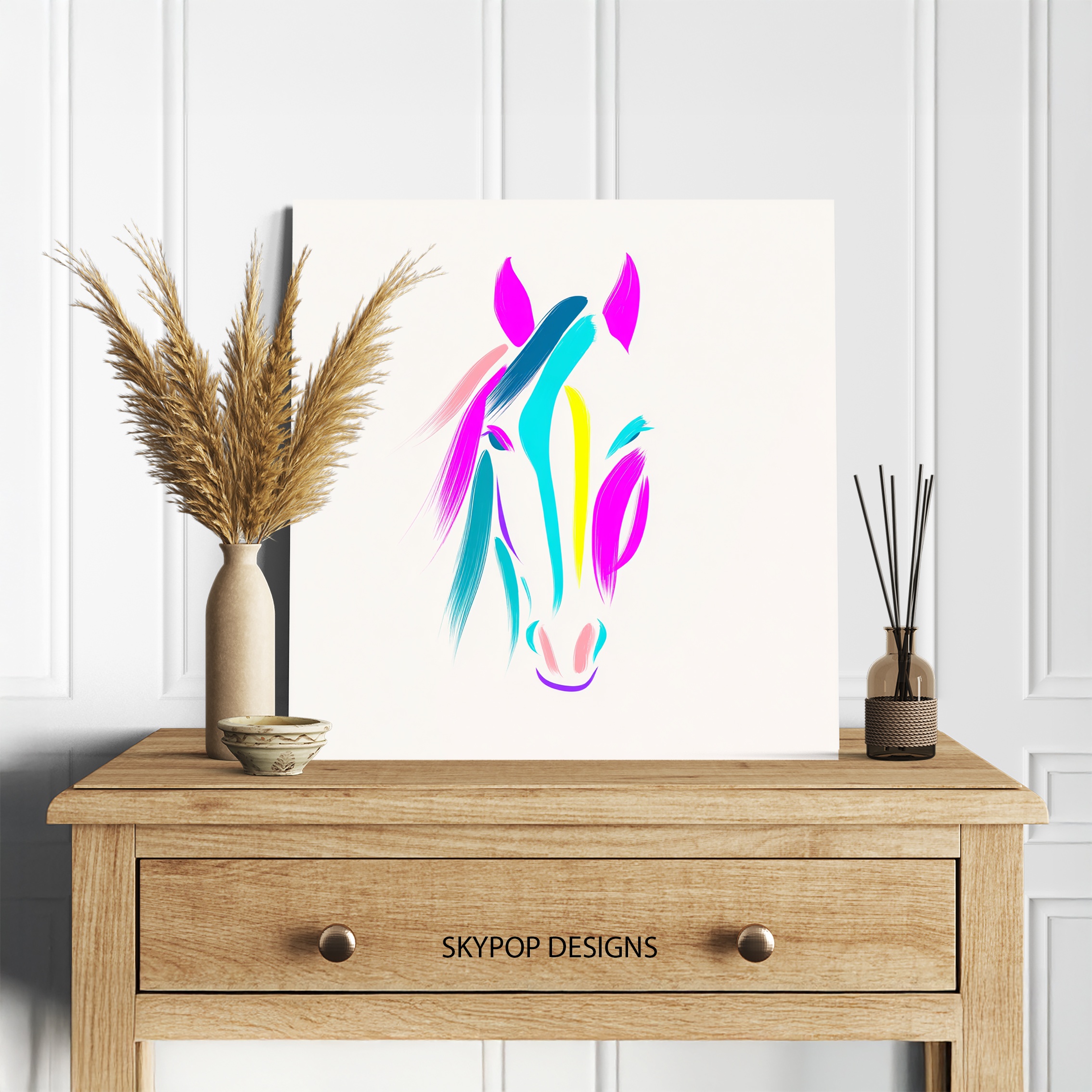 5.jpg Colorful Horse Art