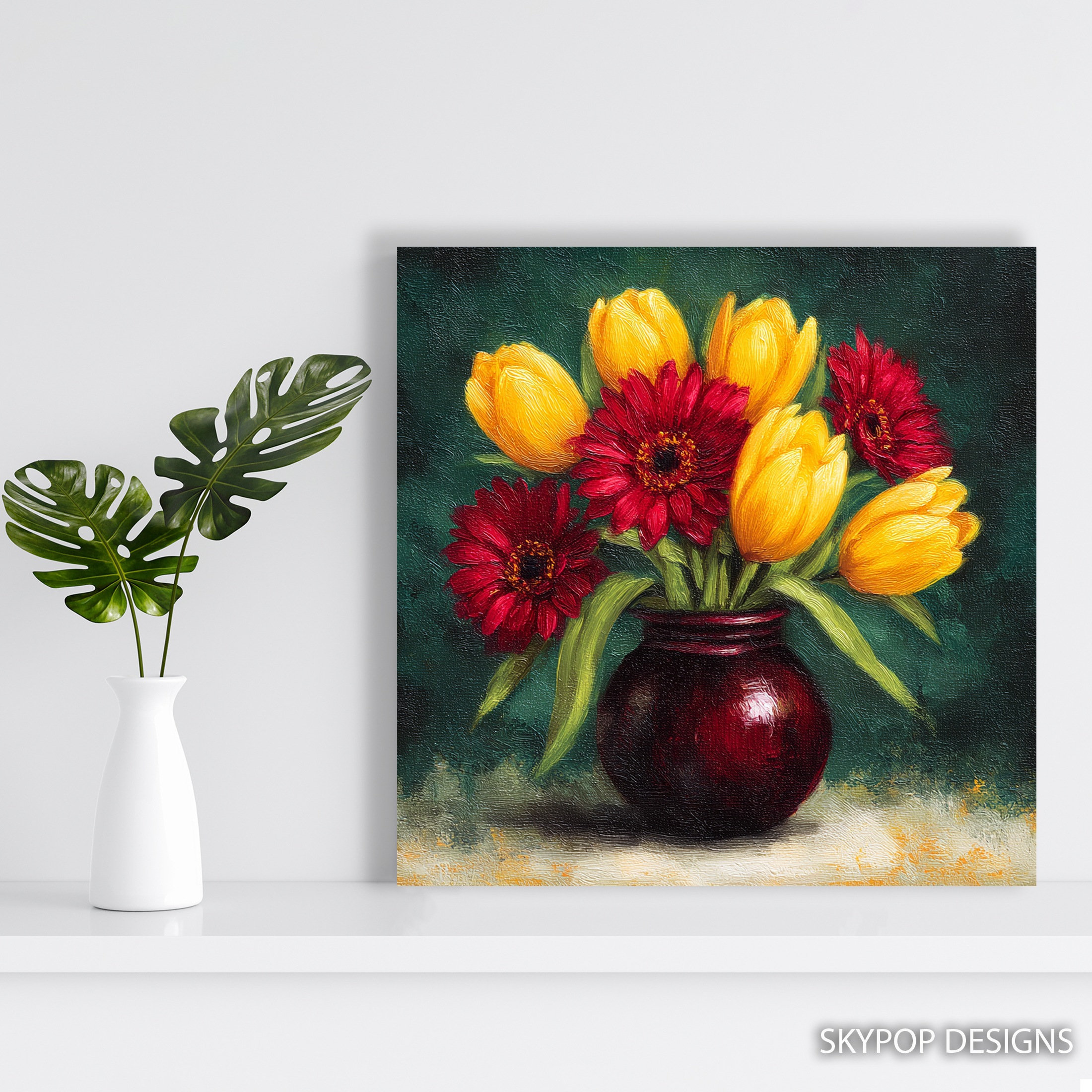 5.jpg Tulips and Daisies Bouquet Art