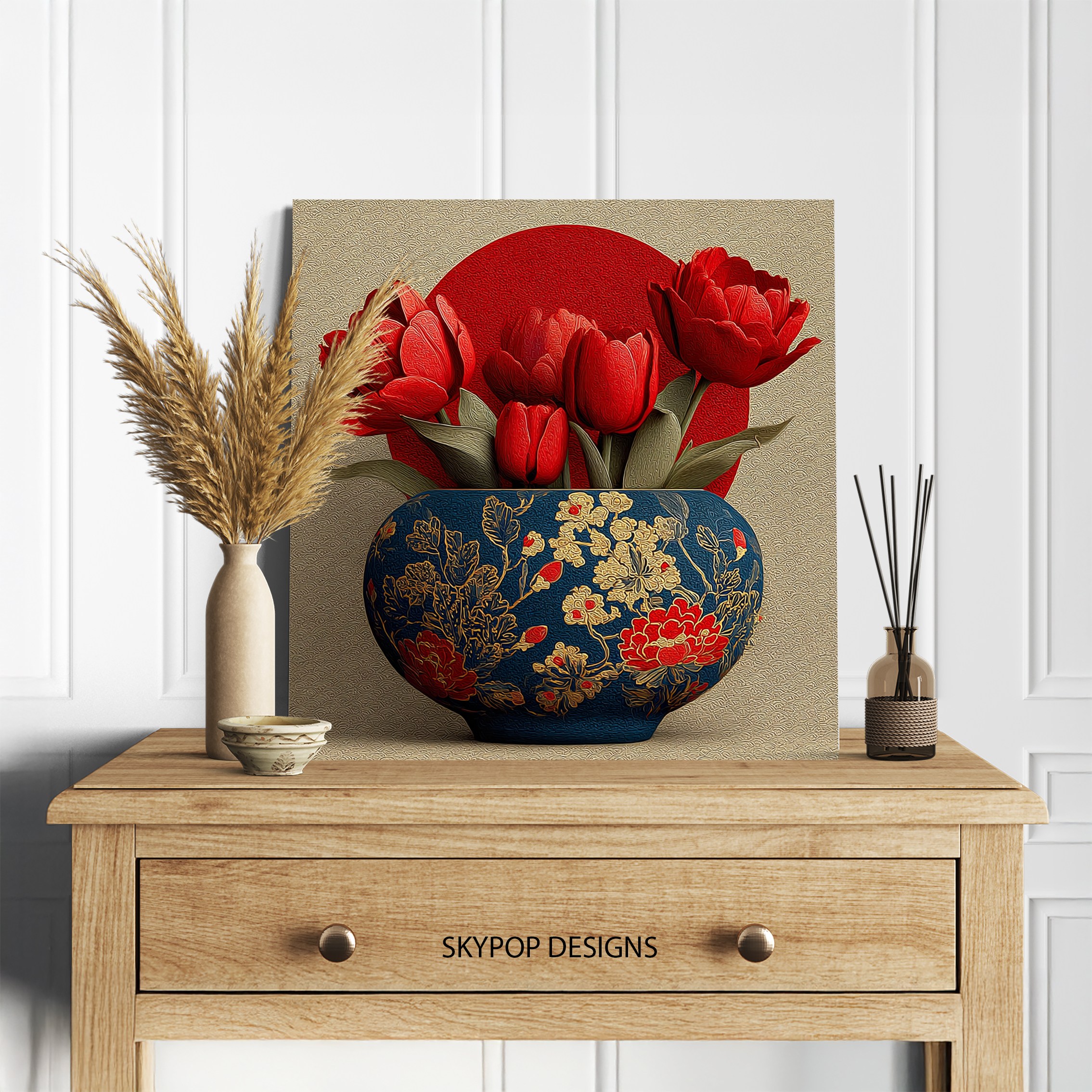 5.jpg Red Tulips Art