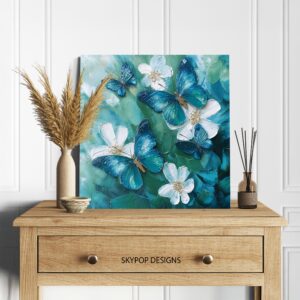 Blue Butterfly Art