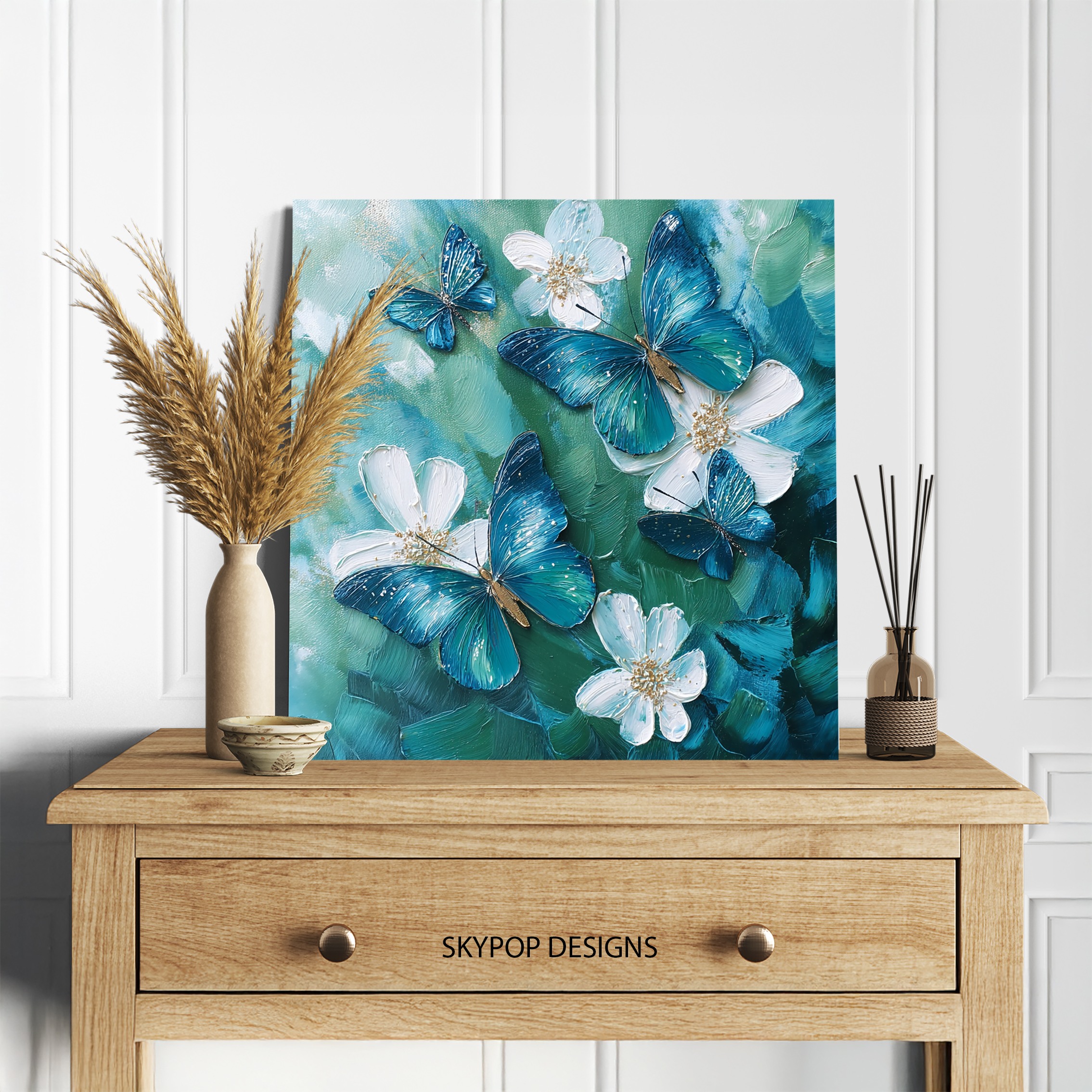 5.jpg Blue Butterfly Art