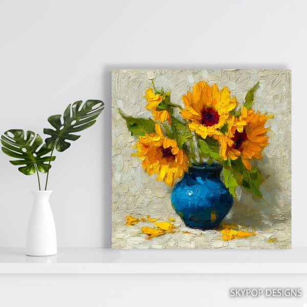 Sunflower Vase Art