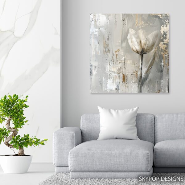 White Tulip Art