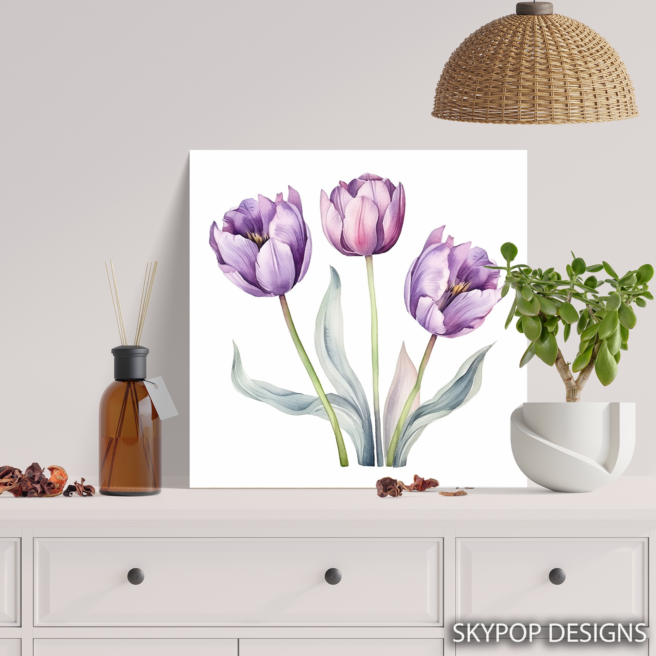 5.jpg Purple Tulip Art