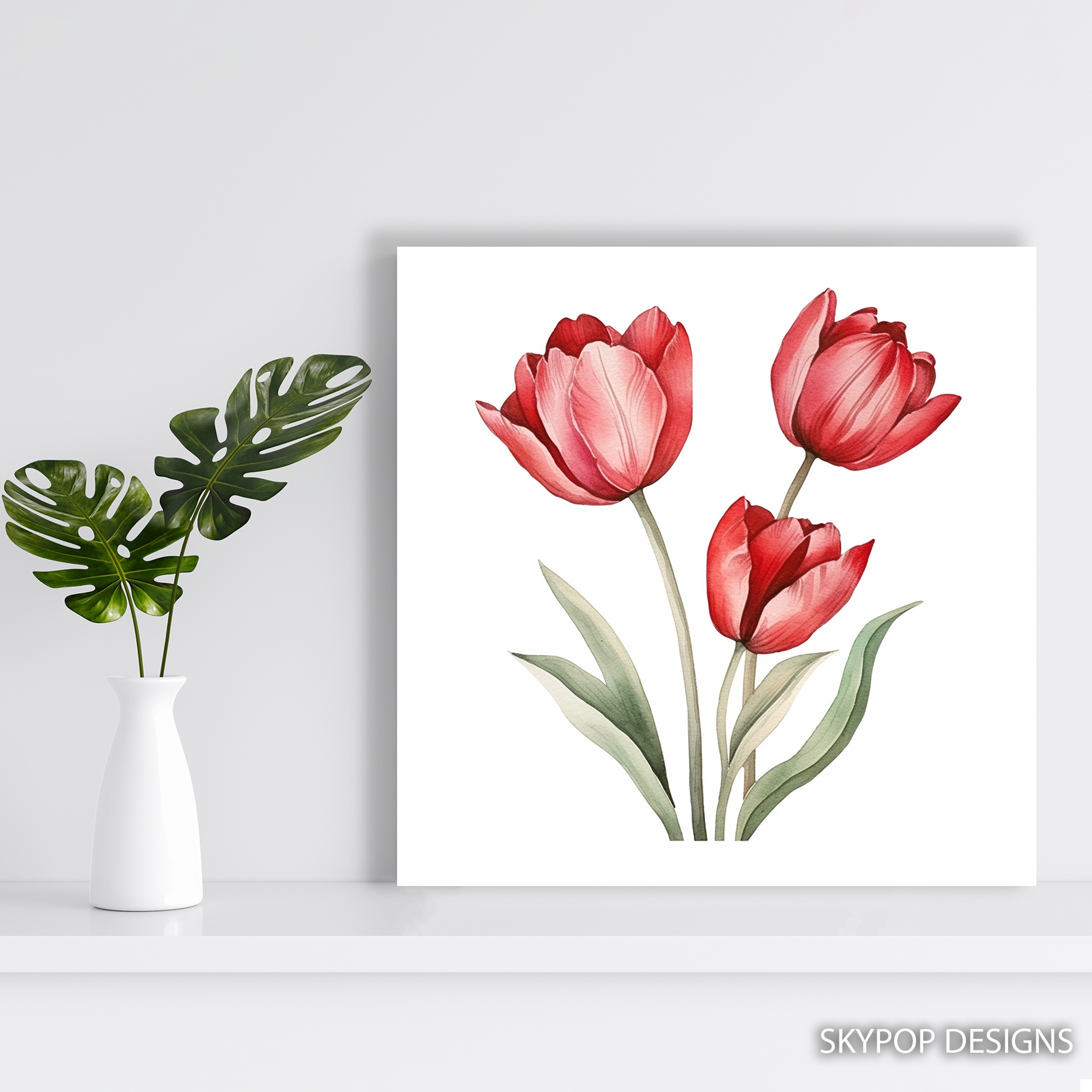 5.jpg Red Tulip Garden Art
