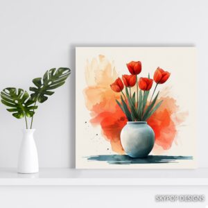 Tulip Vase Art