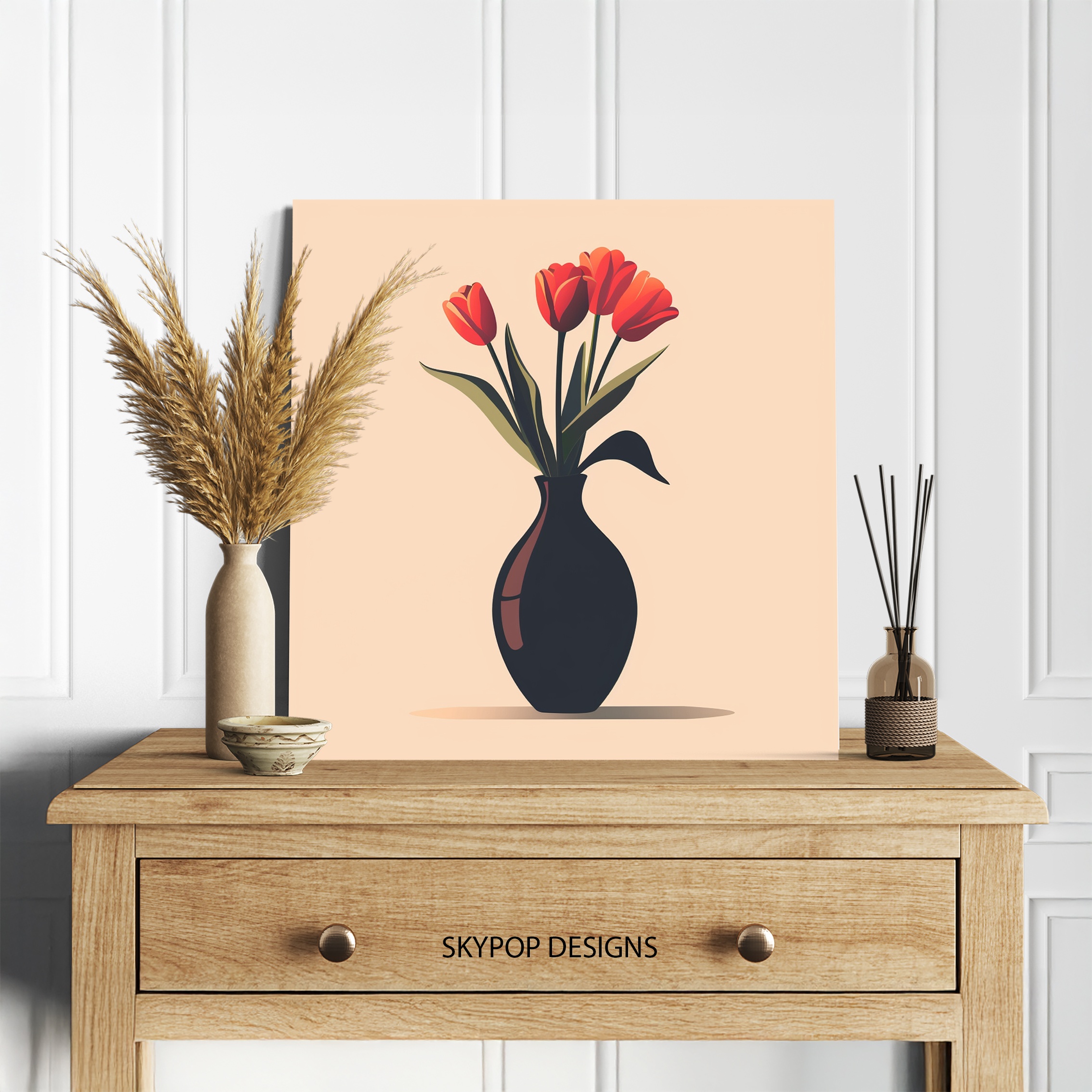 5.jpg Red Tulips Art