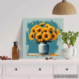 Sunflower Vase Art