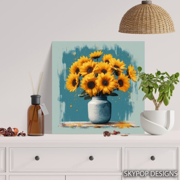 Sunflower Vase Art