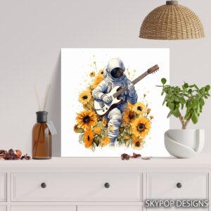 Sunflower Astronaut Art