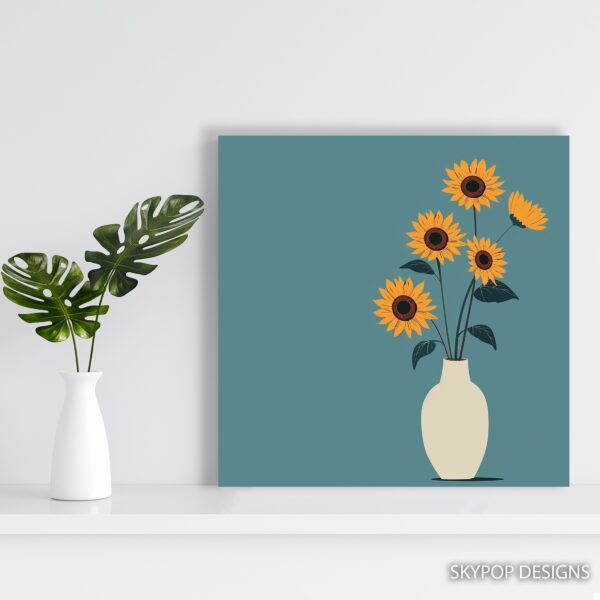 Sunflower Vase Art