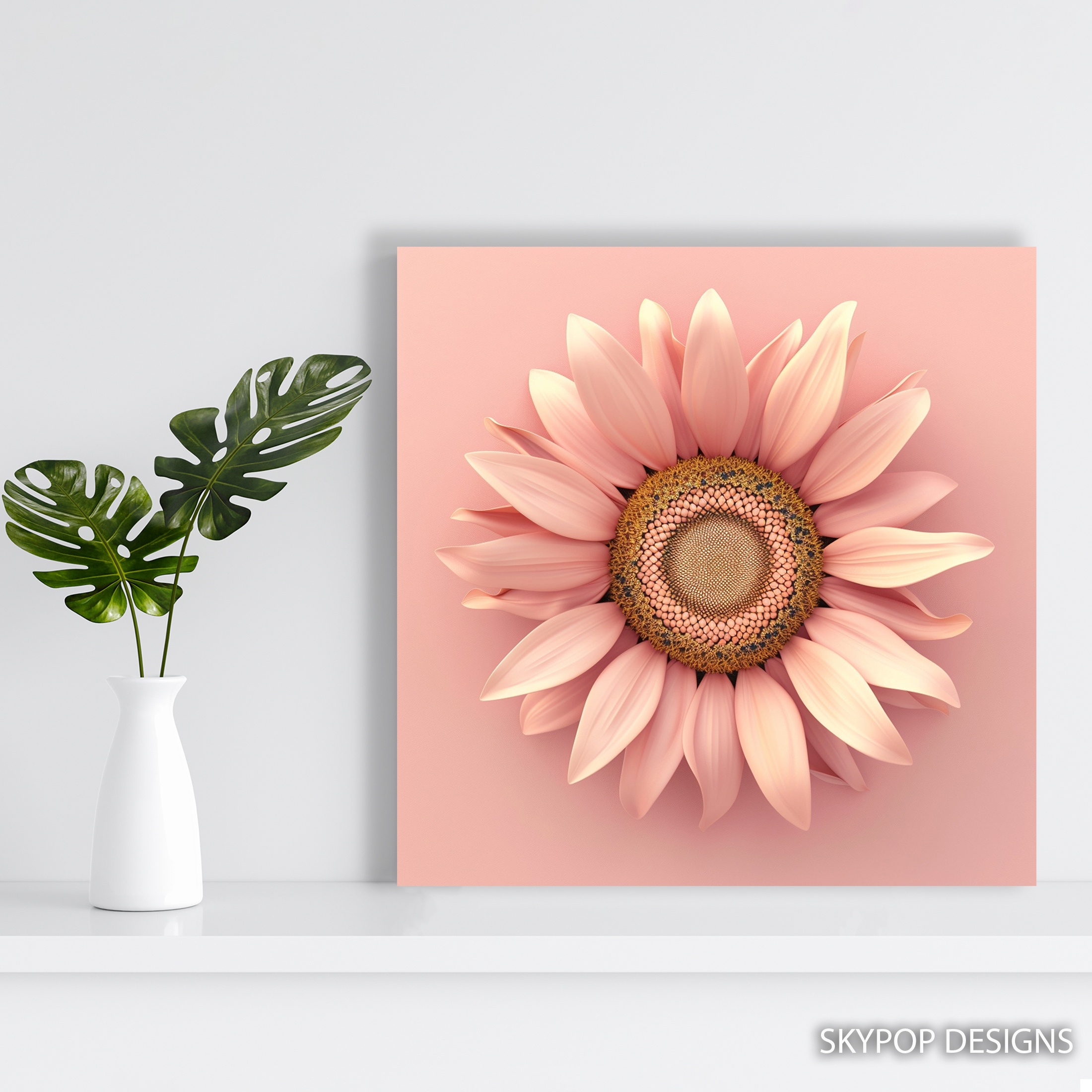 5.jpg Pink Sunflower Bloom Art