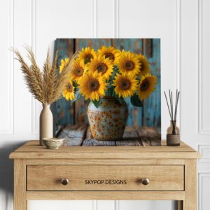 Sunflower Vase Art