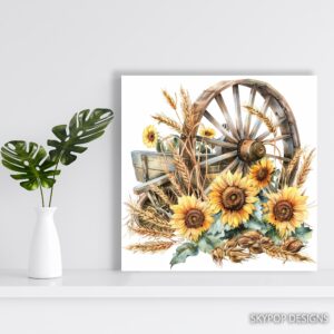 Sunflower Wagon Art