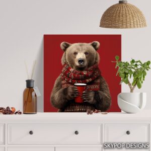 Bear With Coffee Art