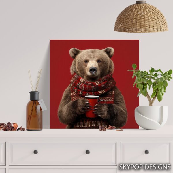 Bear With Coffee Art