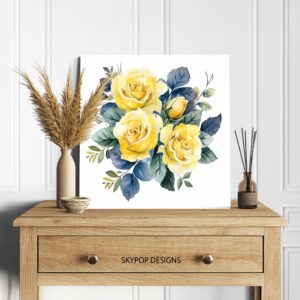 Yellow Rose Garden Art