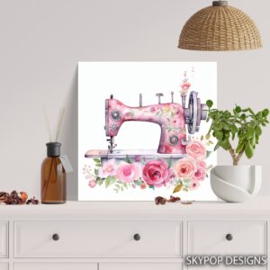 Rose Sewing Machine Art