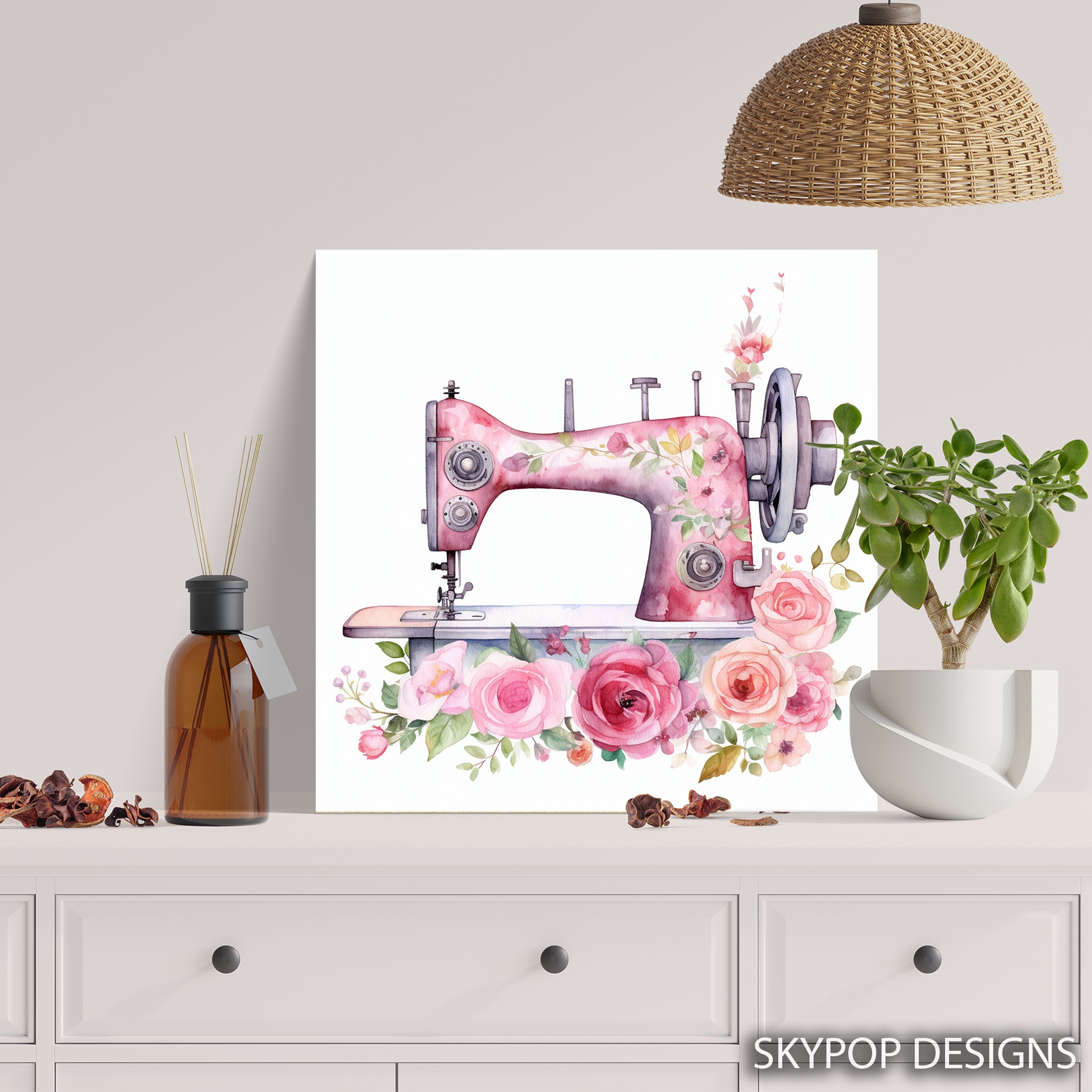 5.jpg Rose Sewing Machine Art