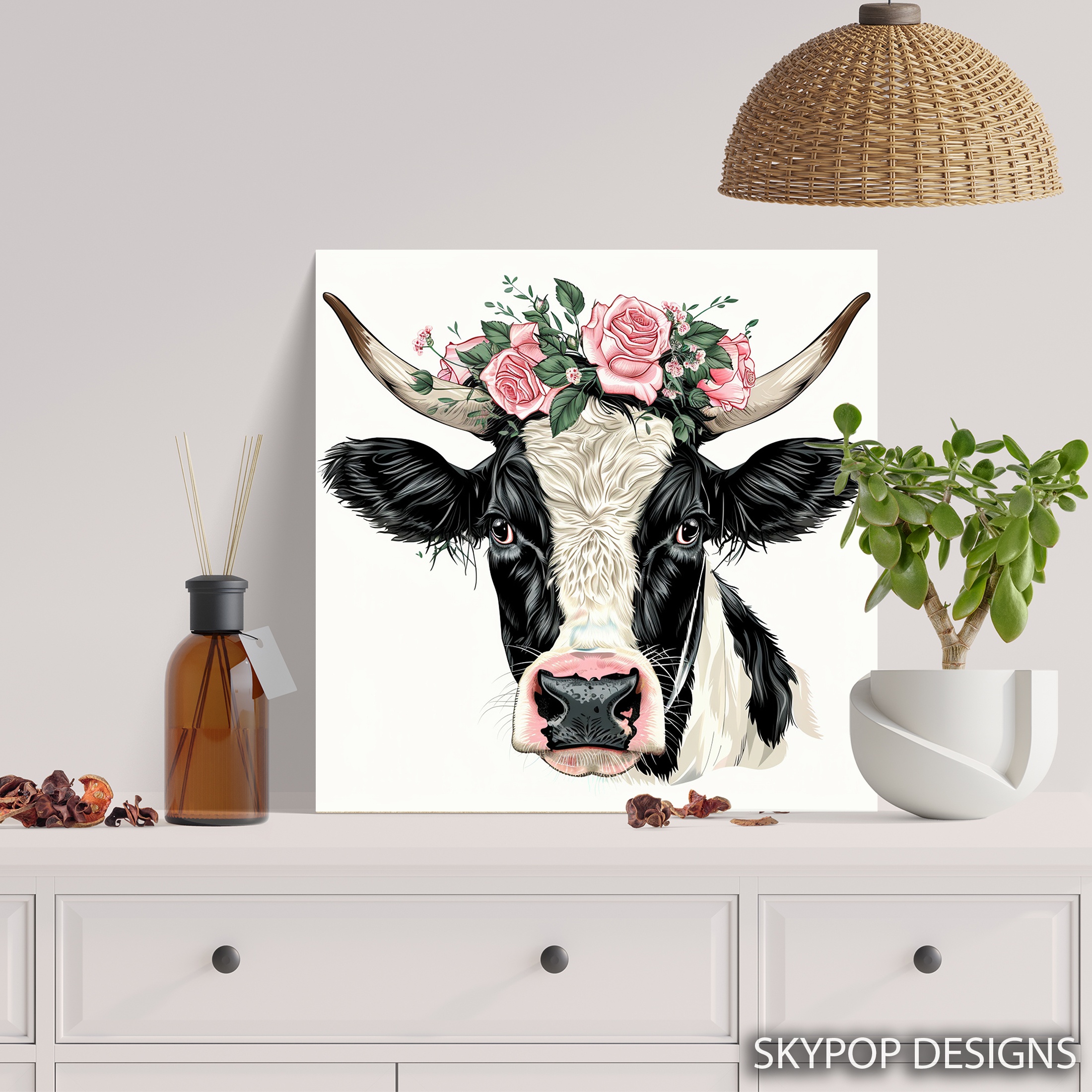 5.jpg Highland Cow Rose Art