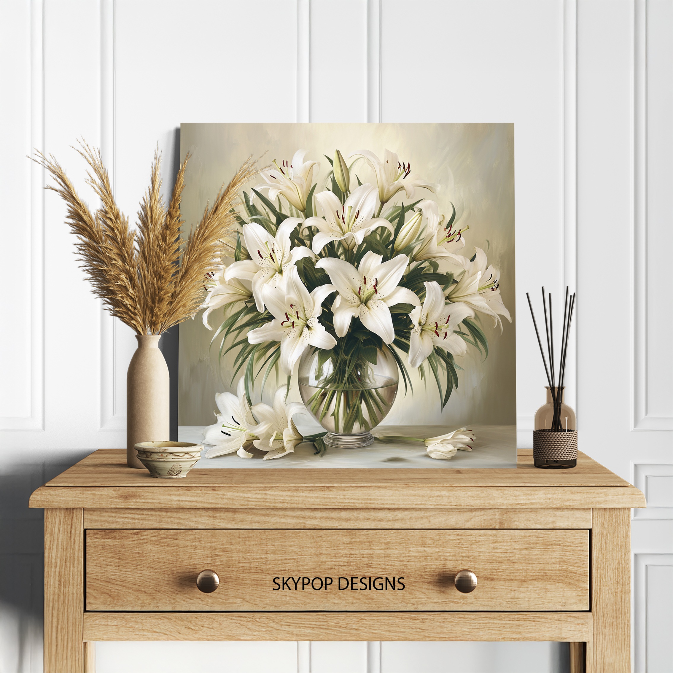 5.jpg White Lily Bouquet Art