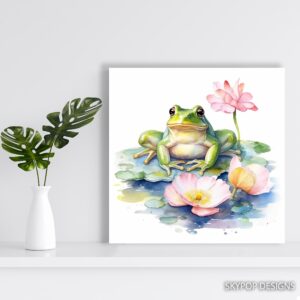 Frog Lotus Art