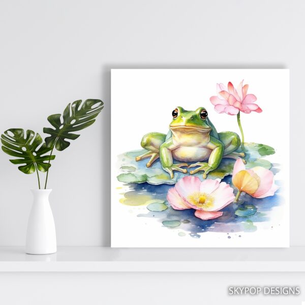 Frog Lotus Art