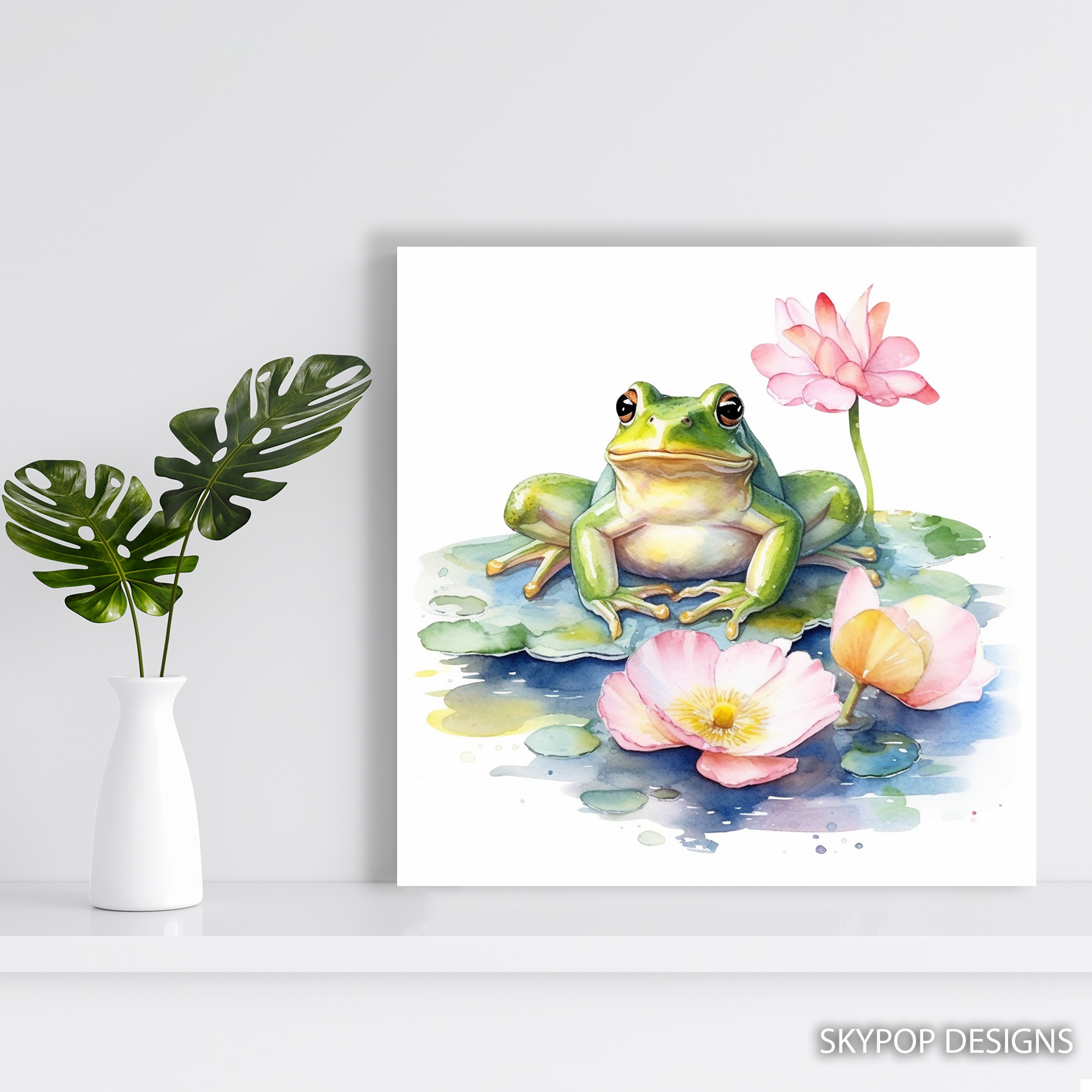 5.jpg Frog Lotus Art