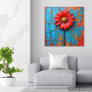 Red Daisy Art