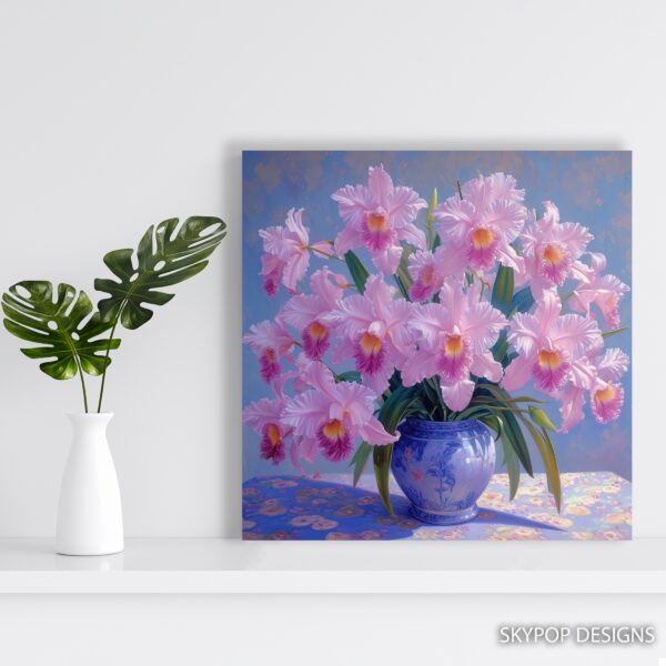 Pink Orchid Still Life Art