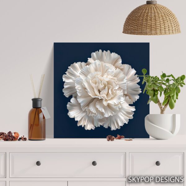 White Carnation Flower Art