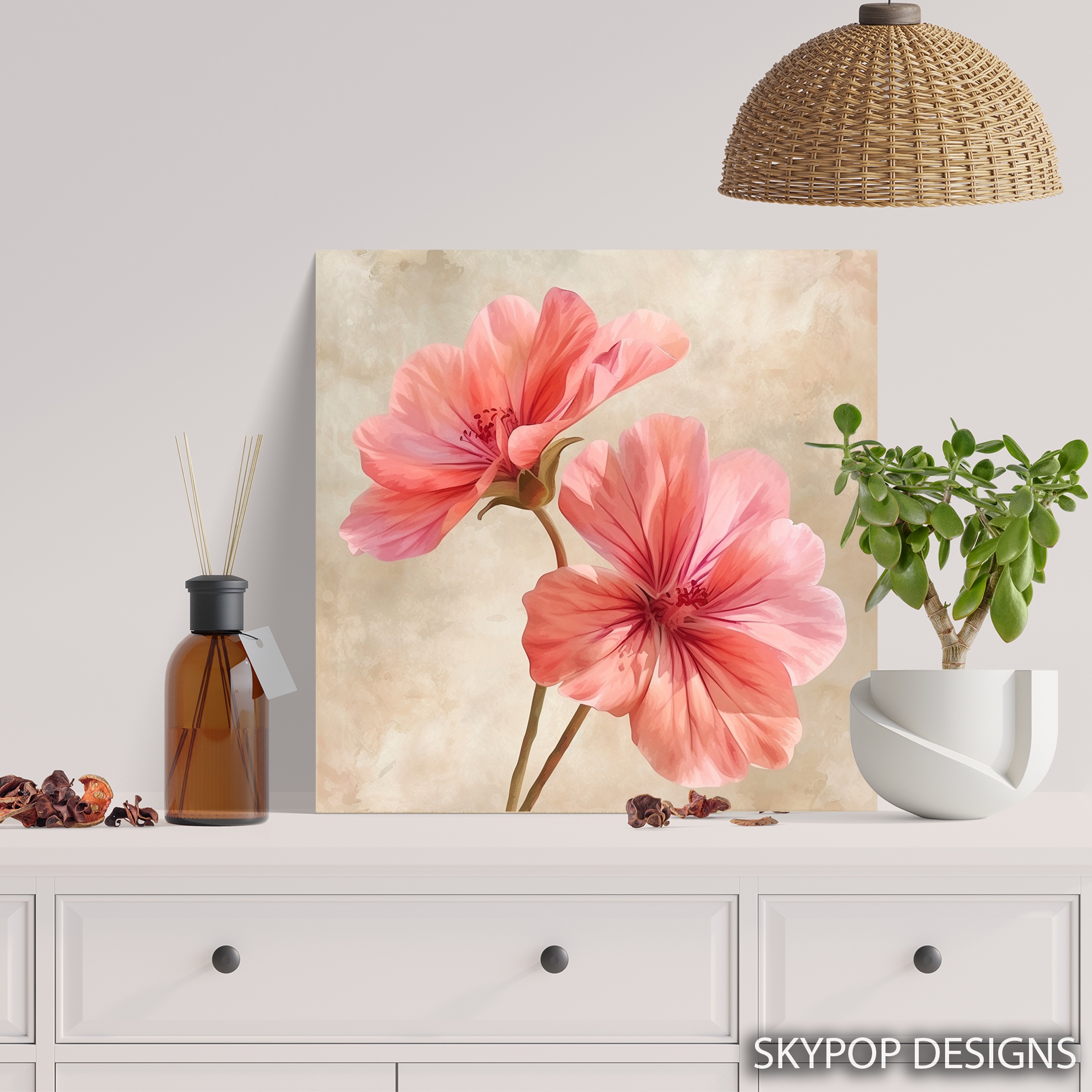 5.jpg Geranium Blooms Art