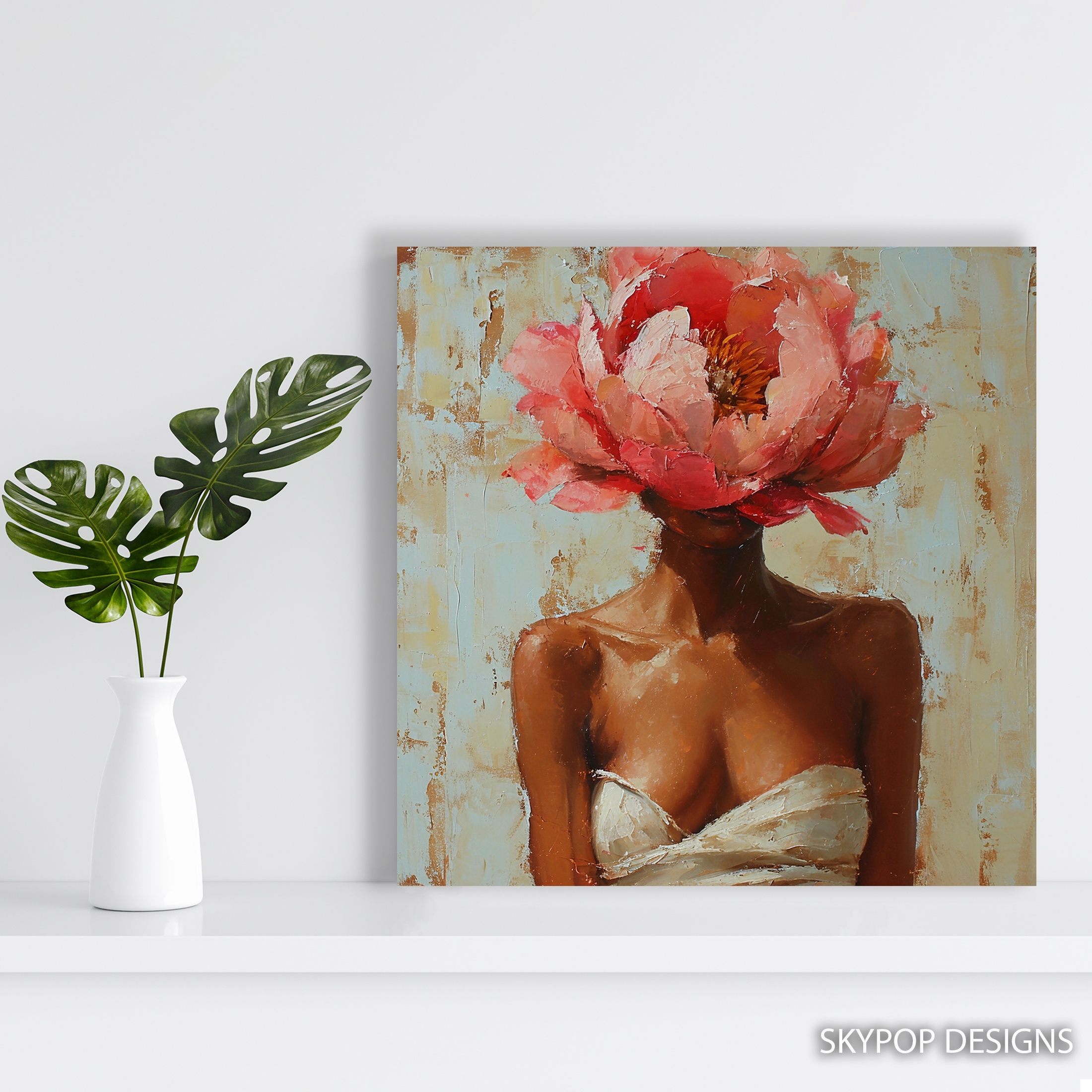 5.jpg Peony Bloom Woman Art