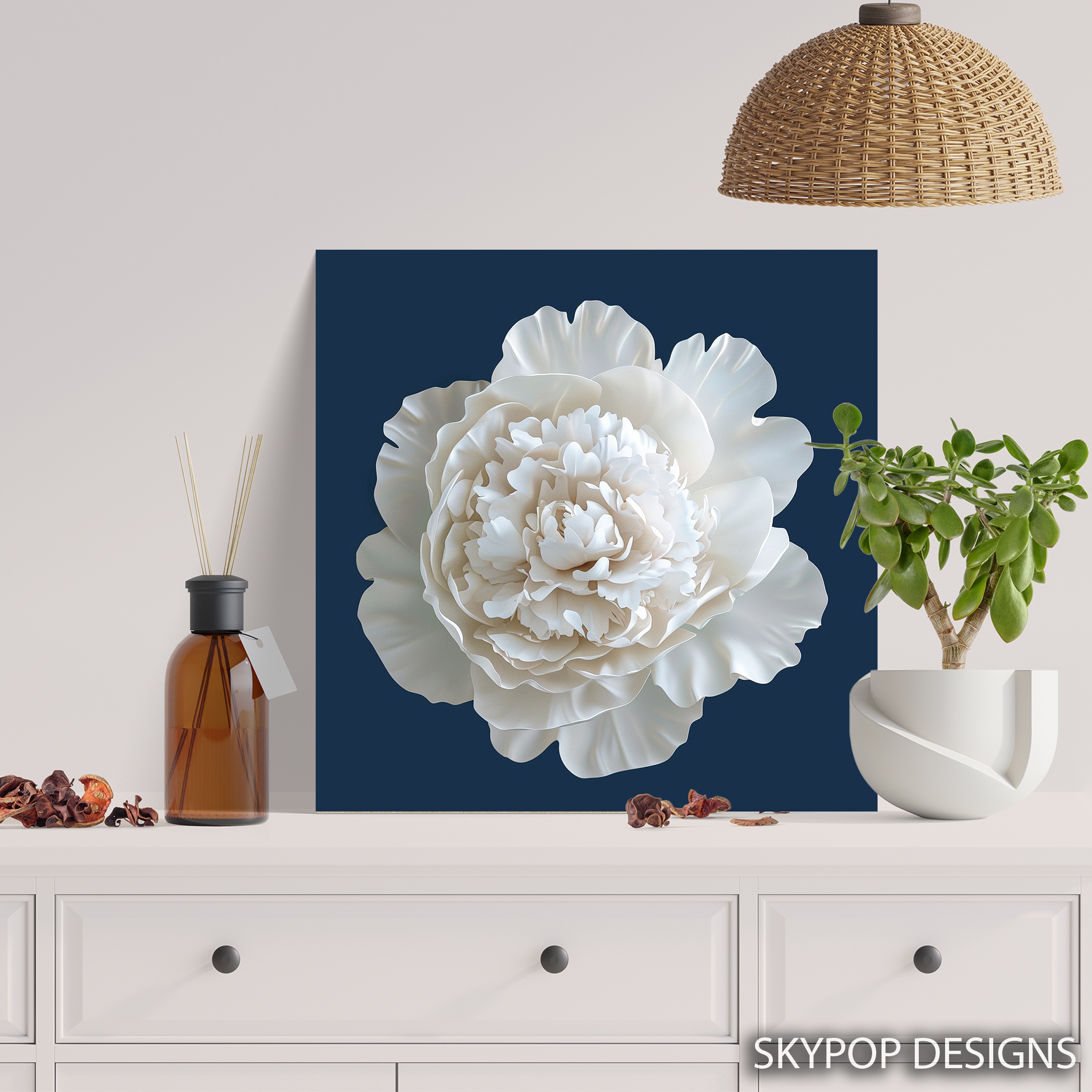 5.jpg White Peony Bloom Art