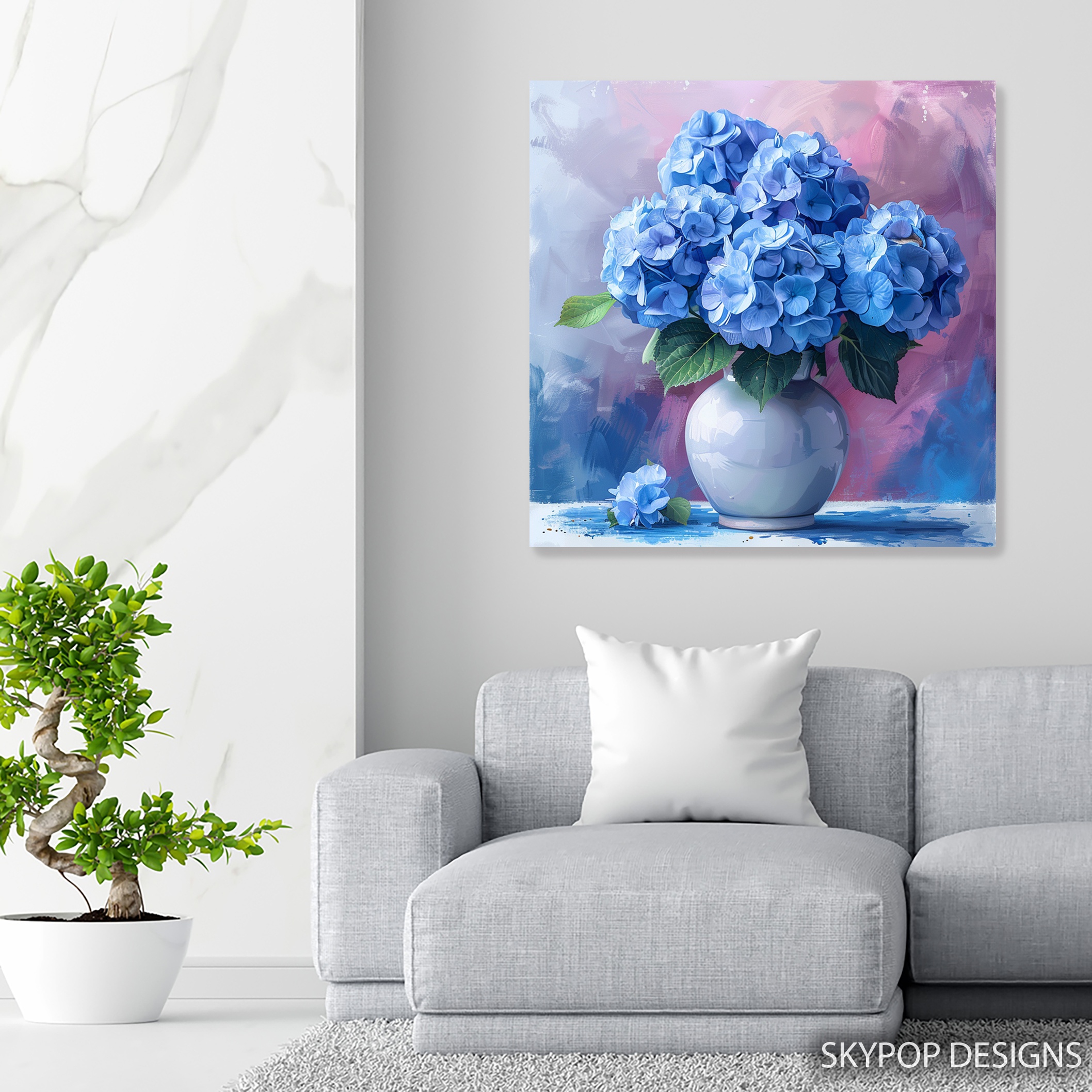 5.jpg Blue Hydrangea Blooms Art