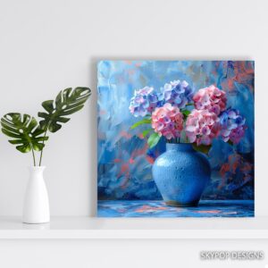 Hydrangea Bloom Vase Art