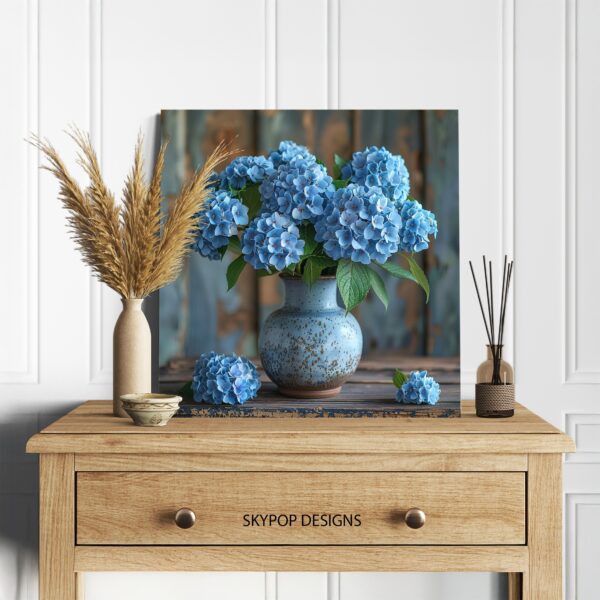 Blue Hydrangea Vase Art