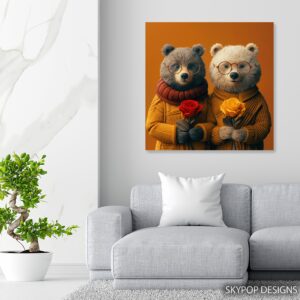 Bear with Roses Art