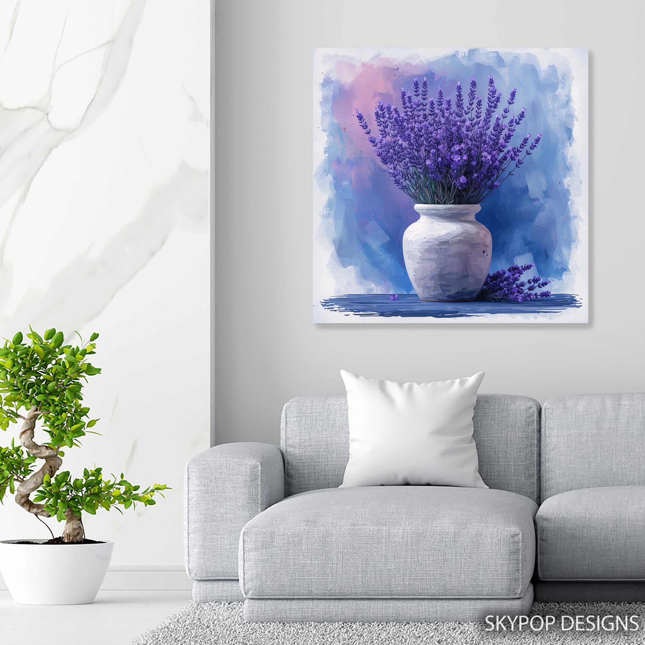 5.jpg Lavender Fields Vase Art