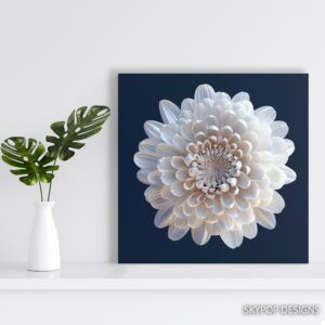 White Chrysanthemum Art