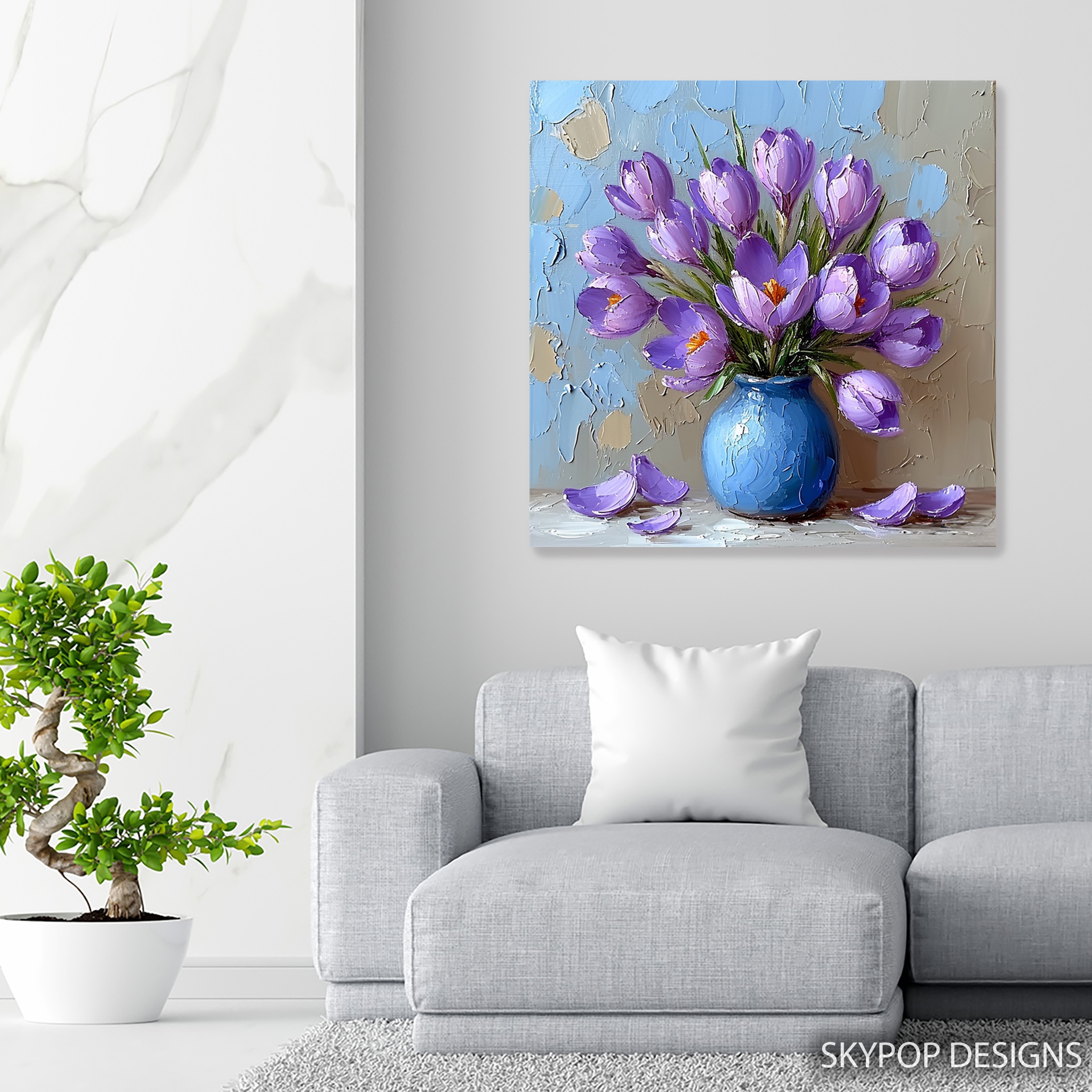 5.jpg Purple Crocus Vase Art