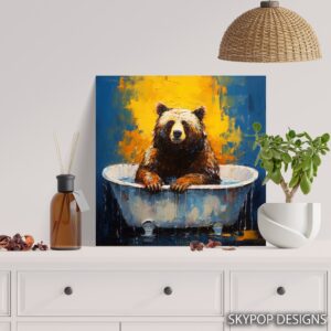 Bear Bathtub Bliss Art